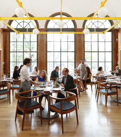 The upstairs Dining Room, with its prix-fixe menu, is one of the four distinct dining spaces at Jockey Hollow Bar & Kitchen in Morristown. Photo by Laura Moss